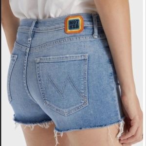 Mother Dutchie Short Fray Size Independent Studies Denim Shorts